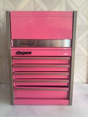 Snap-On - Micro Roll Cab BOTTOM & TOP chest "SET" Mini Tool Box Pink